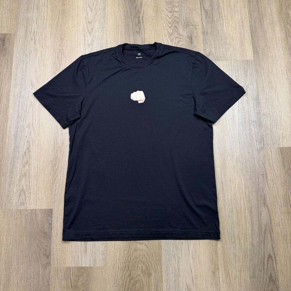Apple Shirt Mens Medium Black Fist Bump Emoji 1 Infinite Loop Graphic Tee